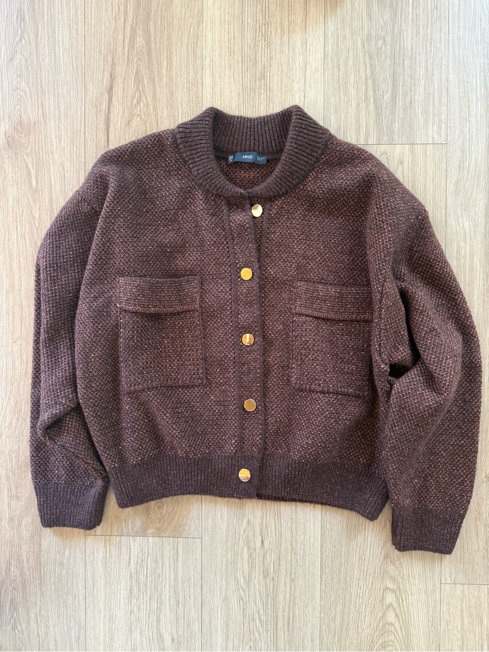 Mango Bomber-style cardigan